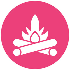 Bonfire vector icon. Can be used for Festa Junina iconset.