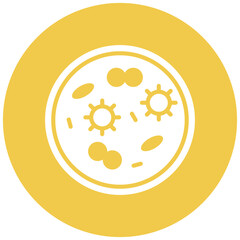 Bacteria Petri Dish vector icon. Can be used for Infectious Diseases iconset.