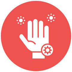 Contaminated Hands vector icon. Can be used for Infectious Diseases iconset.
