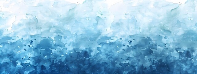 Abstract Watercolor Background with Blue Gradient