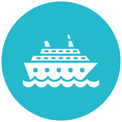 Cruise vector icon. Can be used for Ocean iconset.
