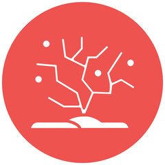 Coral vector icon. Can be used for Ocean iconset.