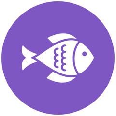 Fish vector icon. Can be used for Ocean iconset.