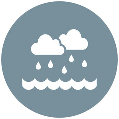 Ocean Rain vector icon. Can be used for Ocean iconset.