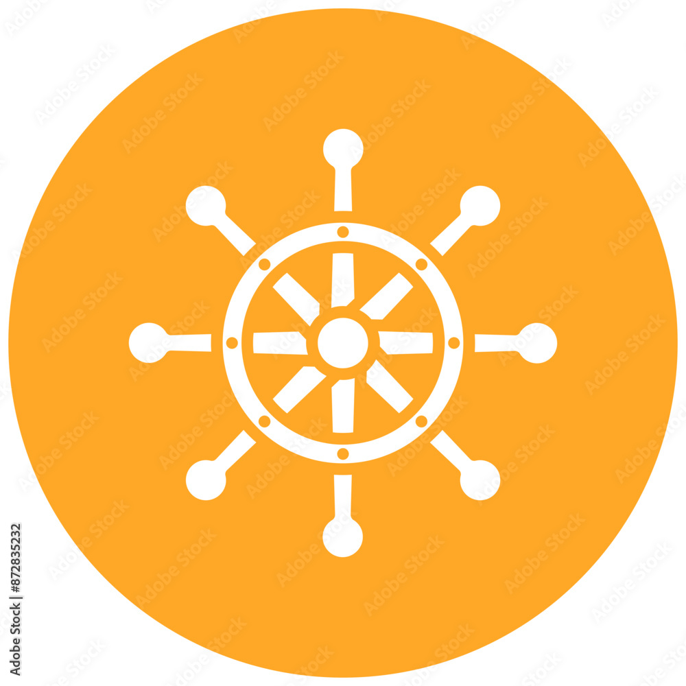 Canvas Prints Ship Wheel vector icon. Can be used for Ocean iconset.