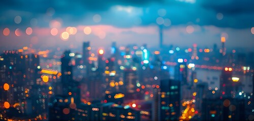 Fototapeta premium Abstract City Lights Bokeh At Night