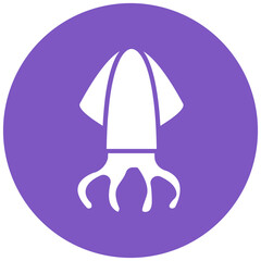 Squid vector icon. Can be used for Ocean iconset.