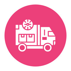 Delivery Truck vector icon. Can be used for Warehouse iconset.