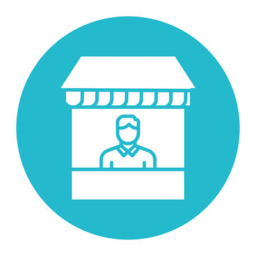 recommend clip art: Shopkeeper vector icon. Can be used for Supermarket iconset.