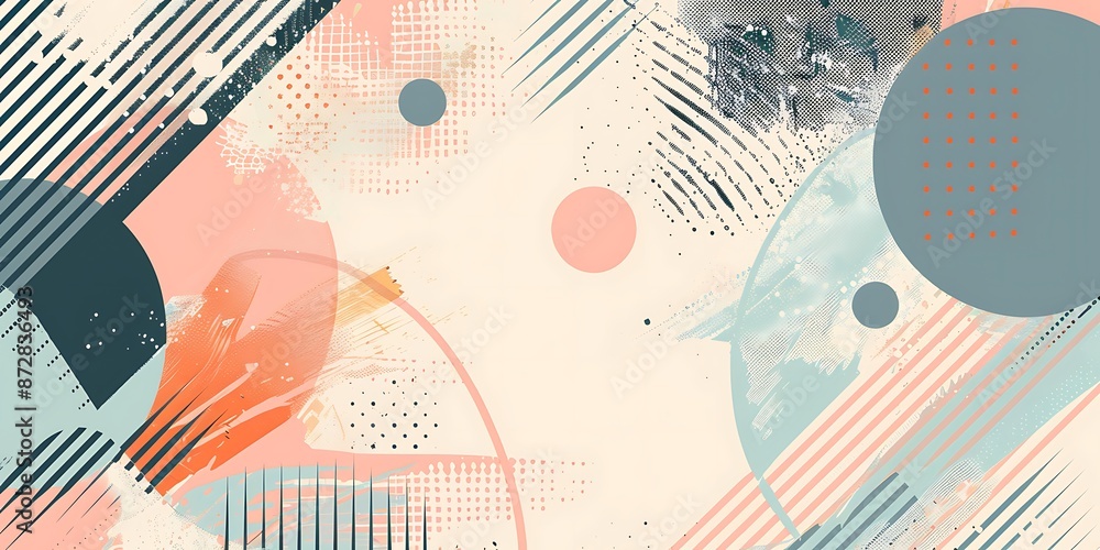 Poster colorful geometric background with colorful shapes and patterns, vibrant colors and shapes, vector i