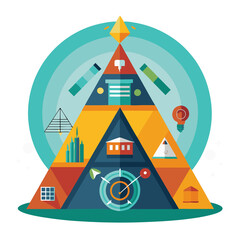 Infographic triangle illustration
