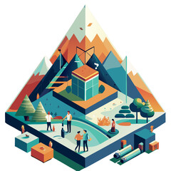 Infographic triangle illustration