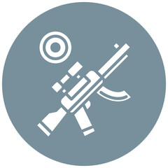 Rifle vector icon. Can be used for Archery iconset.
