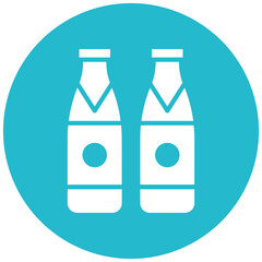 Beer Bottles vector icon. Can be used for Oktoberfest iconset.