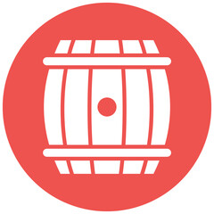Barrel vector icon. Can be used for Oktoberfest iconset.