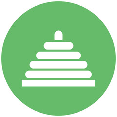 Stack Toy vector icon. Can be used for Baby Shower iconset.