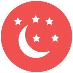 Obraz premium Moon and Stars vector icon. Can be used for Baby Shower iconset.