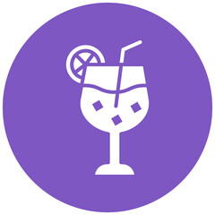 Cocktails vector icon. Can be used for Bowling iconset.