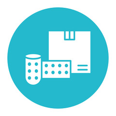 Fototapeta premium Wrapped Package vector icon. Can be used for Trading iconset.