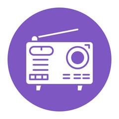 Radio vector icon. Can be used for Retro iconset.