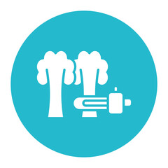 Fototapeta premium Deforestation vector icon. Can be used for Global Warming iconset.
