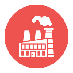 Factory vector icon. Can be used for Global Warming iconset.