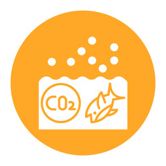 Ocean Acidity vector icon. Can be used for Global Warming iconset.
