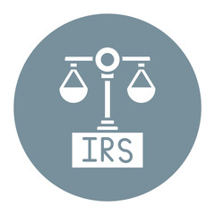 IRS vector icon. Can be used for Credit And Loan iconset.