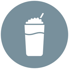 Milkshake vector icon. Can be used for Beverages iconset.