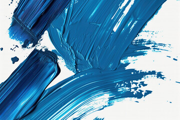 Abstract blue strokes of watercolor paint