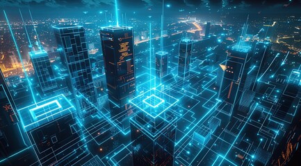 Blue technology style background