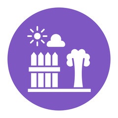 Yard vector icon. Can be used for Home Improvements iconset.