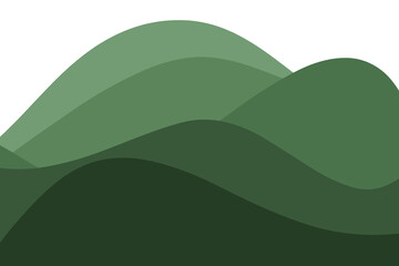 Obraz premium Green gradient wave border