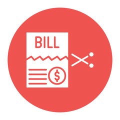 Split Bills vector icon. Can be used for Vacation Planning iconset.