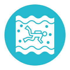 Open Water Diving vector icon. Can be used for Vacation and Tourism iconset.