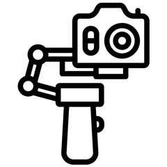 Camera Gimbal vector icon illustration of Filmmaking iconset.