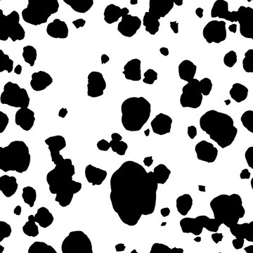 Vector seamless repeating pattern of dalmatian skin ideal for backgrounds, animal print textures, fabrics and textiles or wallpaper.