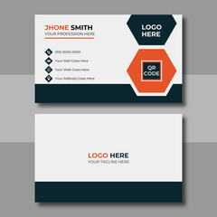 Modern business card design for business and personal use. vector illustration design, print ready and easy to edit