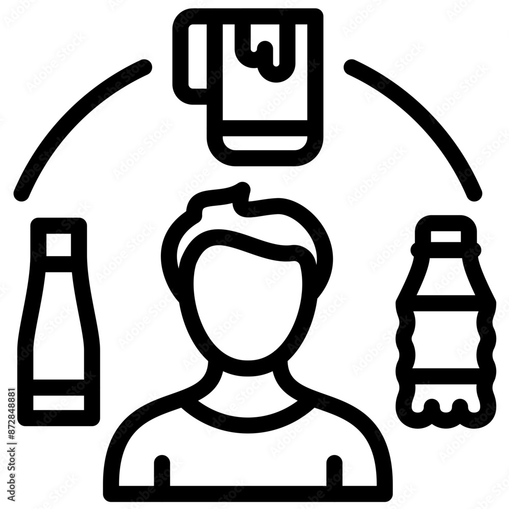 Canvas Prints drinking vector icon illustration of lifestyles iconset.