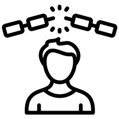 Freedom vector icon illustration of Lifestyles iconset.