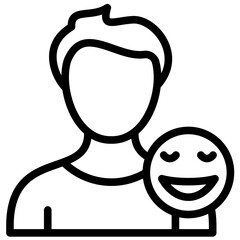 Happy vector icon illustration of Lifestyles iconset.