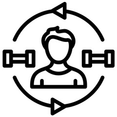 Exercise vector icon illustration of Lifestyles iconset.