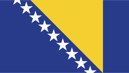Official vector flag of Bosnia and Herzegovina. Illustration eps10.