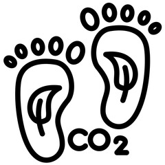 Carbon Footprint vector icon illustration of Lifestyles iconset.