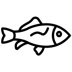 Fish vector icon illustration of Vacation and Tourism iconset.
