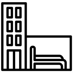 Accommodation vector icon illustration of Vacation and Tourism iconset.