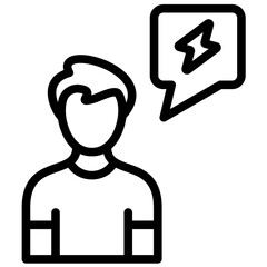 Fototapeta premium Activist Male vector icon illustration of Protesting and Civil Disobedience iconset.