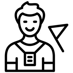 Tour Guide vector icon illustration of Vacation Planning iconset.