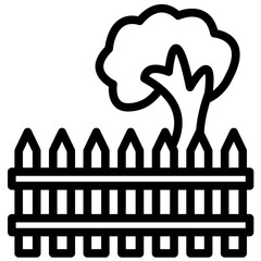 Yard vector icon illustration of Home Improvements iconset.