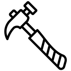 Hammer vector icon illustration of Home Improvements iconset.